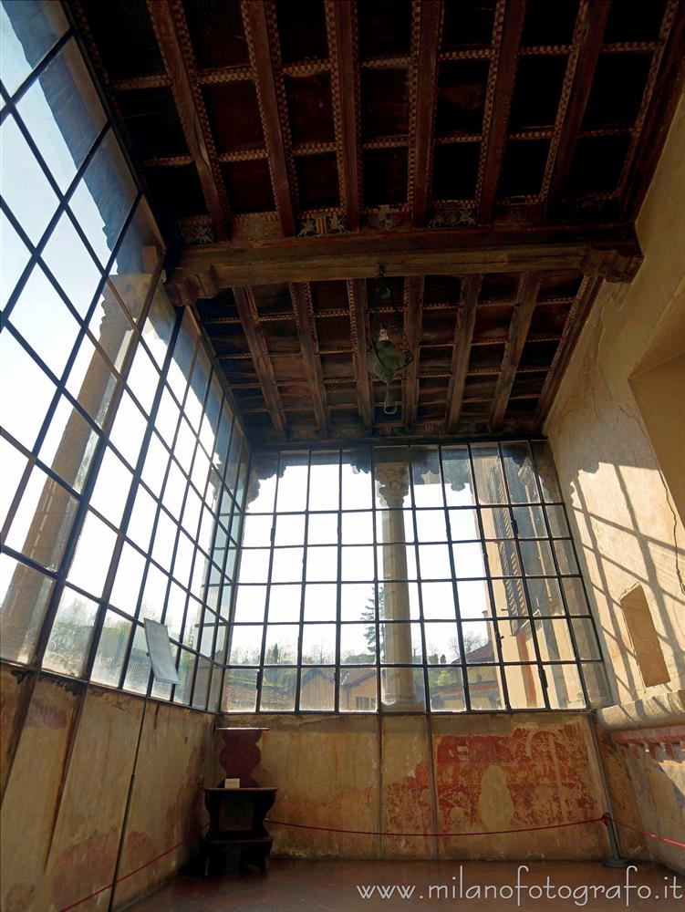 Castiglione Olona (Varese, Italy) - Interior of the loggia of Branda Palace